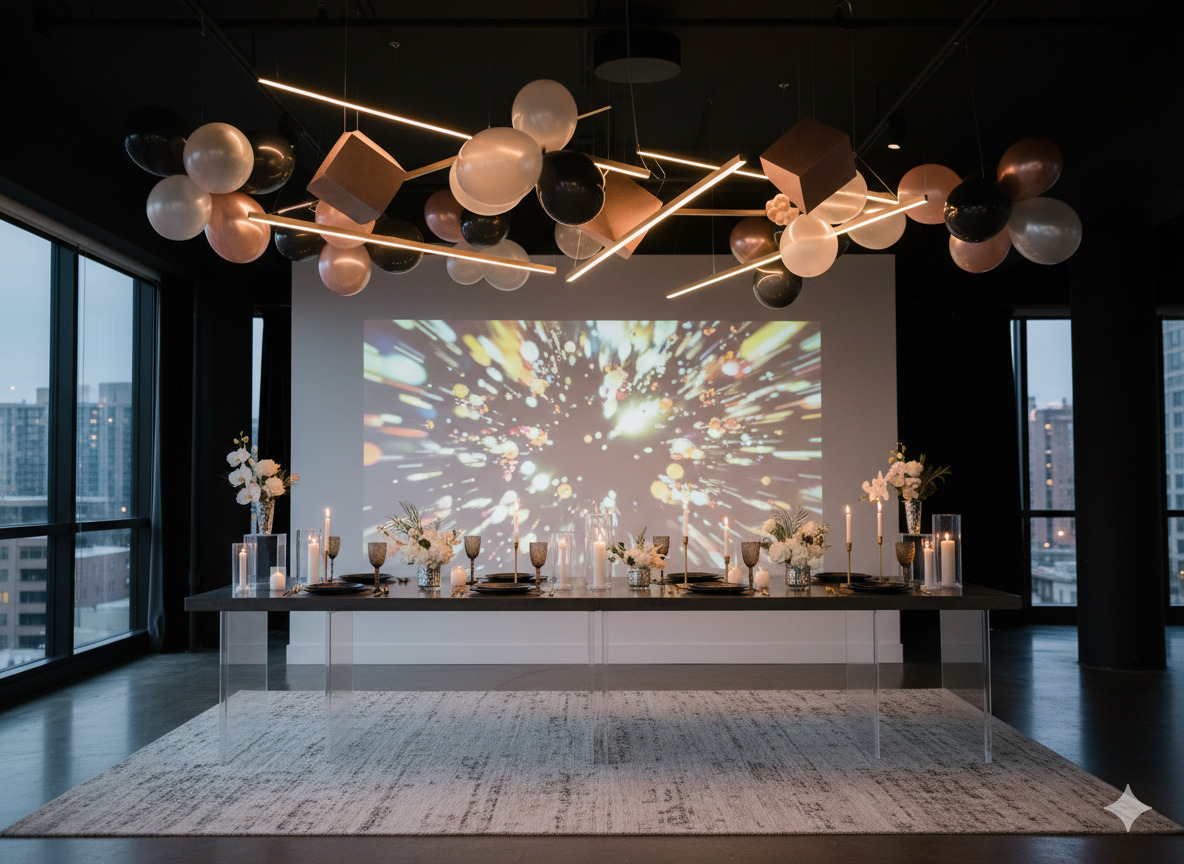 Moderne feestdecoratie